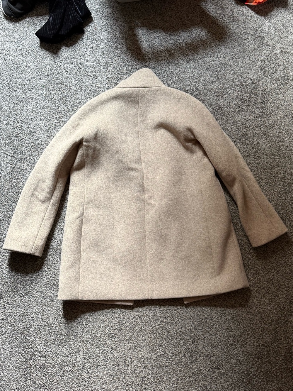 J. Crew Petite Wool-Blend Coat in Cream and Taupe - Picture 2 of 5